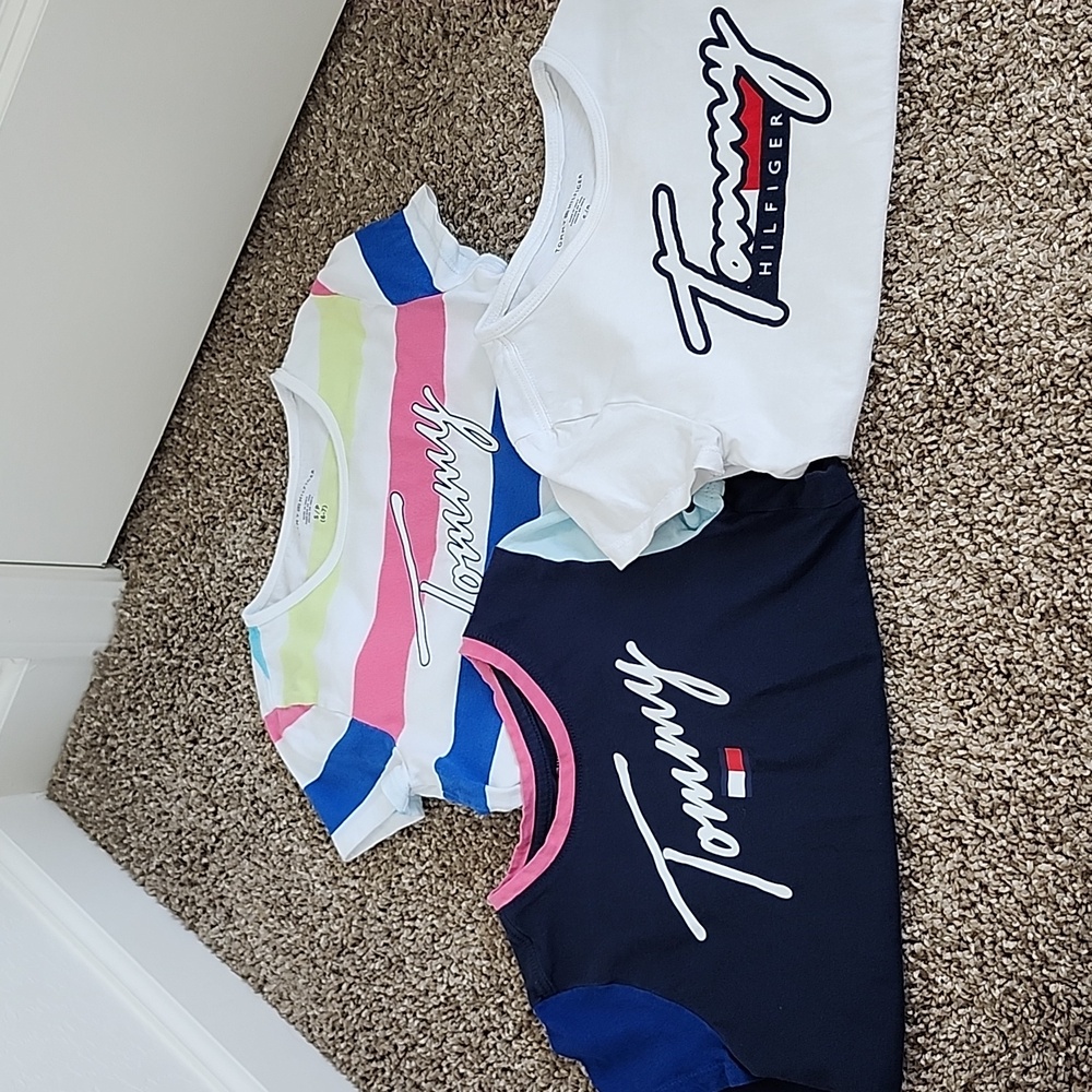 Girls Tommy Hilfiger shirts size small 6-7